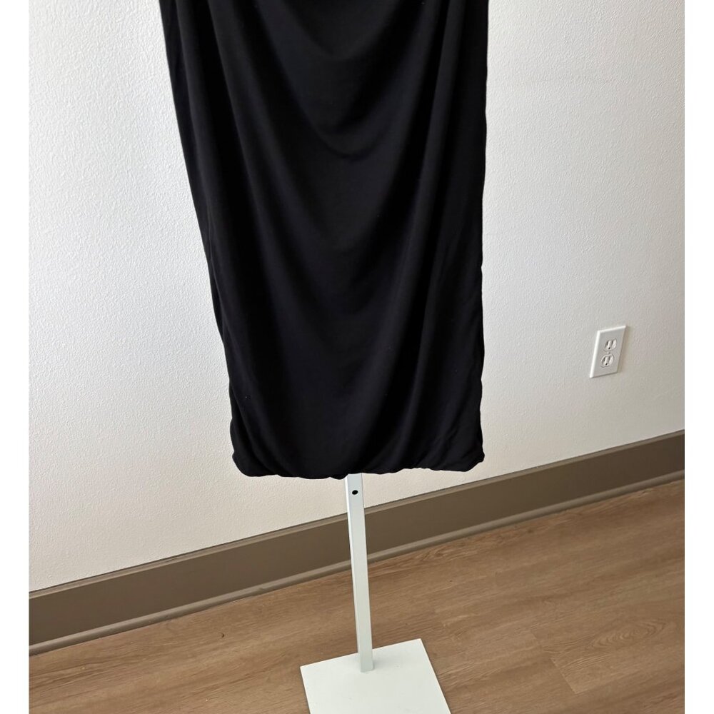 Klassy Network Skirt Medium BodyCon Ruched High Slit Festival Boho Glam Romantic - Picture 15 of 16
